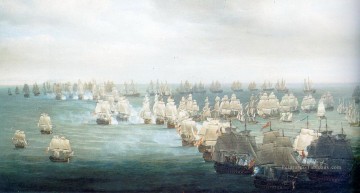 Trafalgar Sea Warfare Peinture à l'huile